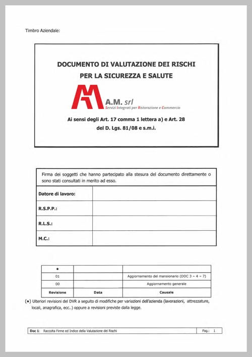 Documento di valutazione dei rischi